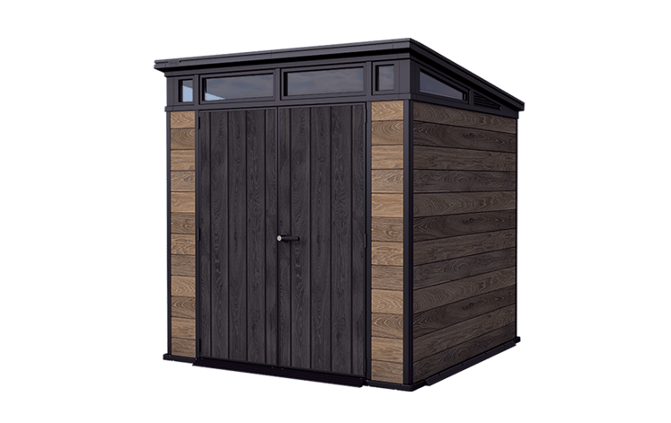 Signature Walnut Brown Large Storage Shed - 7x7 Shed - Keter US